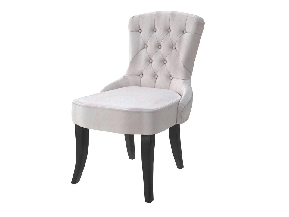 Орматек Стул Flavio с пуговицами Ткань Велюр Teddy Жемчужный 53x62 33850₽